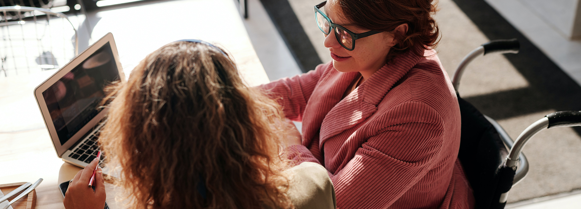 Women in a wheelchair