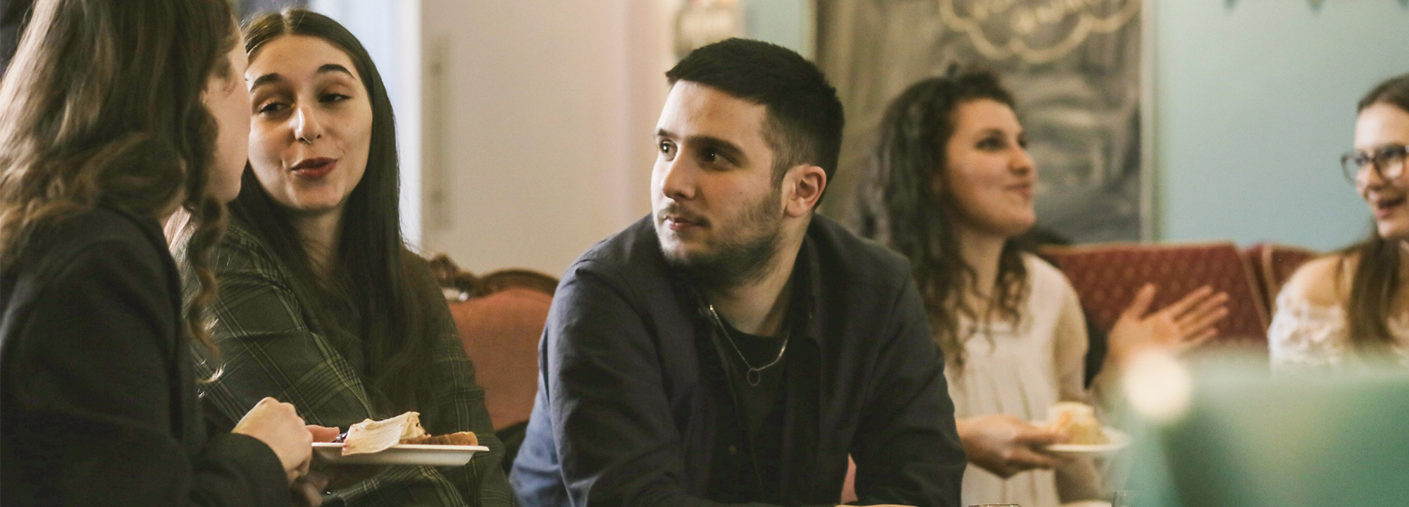 People having a conversation