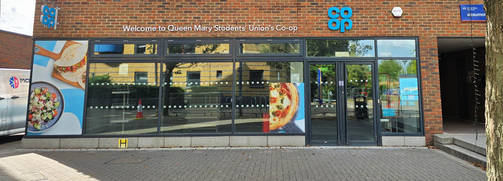 The Students' Union's Co-op store is your one-stop shop at the heart of the student village. Pop in to grab your groceries, fruit & veg, toiletries, fresh & frozen goods, drinks & snacks and much more!