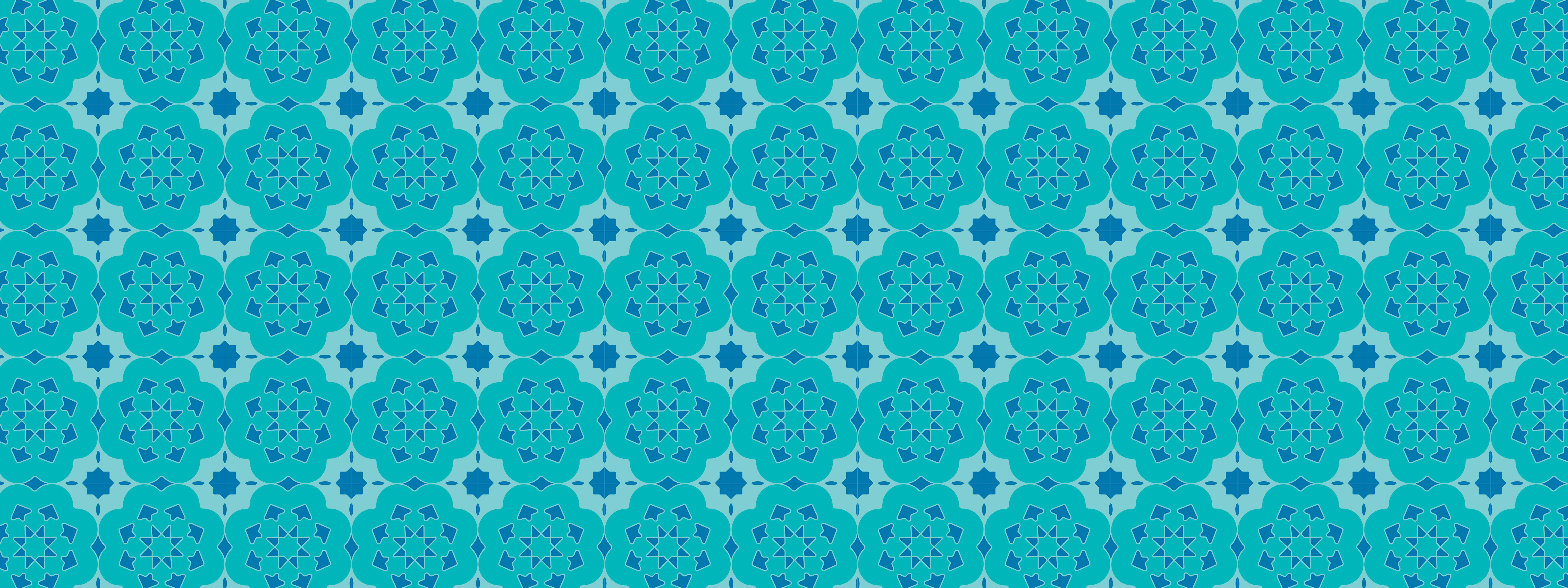 A patterned teal background
