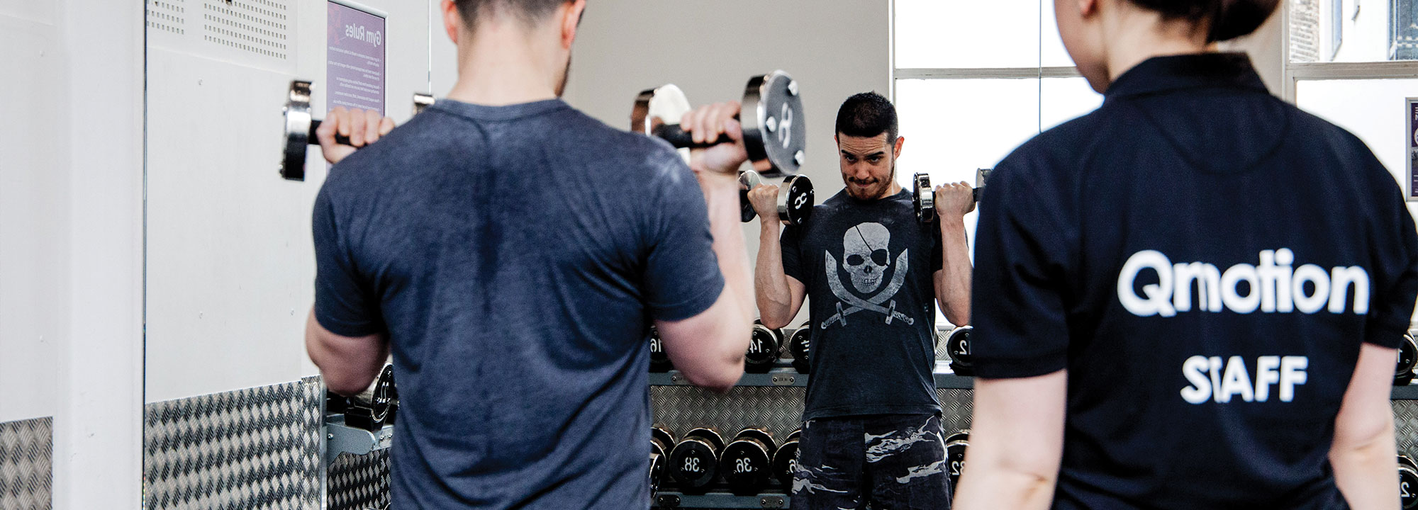 A person doing bicep curls