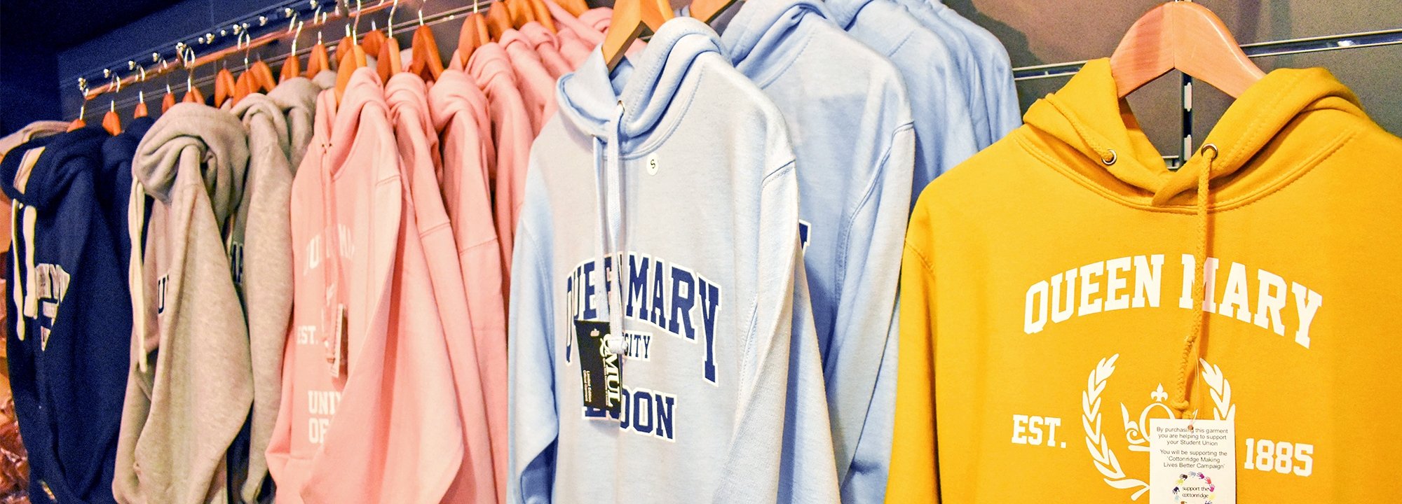 The Union Shop is your one-stop shop for day-to-day essentials, stationery and Official QMUL branded clothing and merchandise. You can also grab a freshly-made shake, smoothie or coffee to go.
