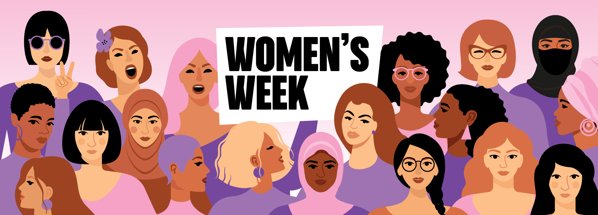 Womens week - image of women with different backgrounds