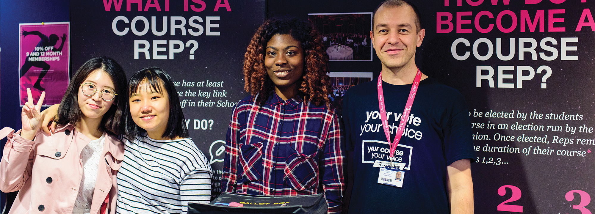 Course Reps work closely with staff in your School to share your views about your course and report on whether anything needs to be changed or improved.